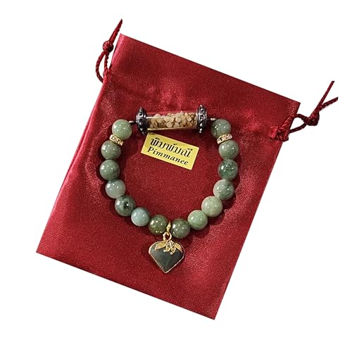 Bracelet-Light-Green-Jade-Buddha-Holy-Thai-Amulet-Sacred-Relics-Sarira-Phra-Tath-Mix-White-Brown-for-Women-Heart-Lucky-Prosperity-Success-Promote-Wealth-Trade-Flourishing Bracelet Light Green Jade Buddha Holy Thai Amulet Sacred Relics Sarira Phra Tath Mix White Brown for Women Heart Lucky Prosperity Success Promote Wealth Trade Flourishing