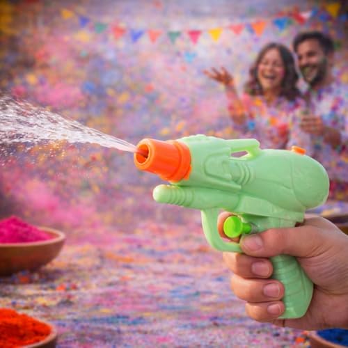 Image of CraftVatika Holi Pichkari for Kids Boys Girls, Holi Water Pichkari for Girls Boys Teenage, Easy to Hold in Small Kids Hands, Holi Celebration Items Pichkari Toy for Child Non Toxic Water Gun Kids