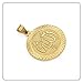Fusamk Fashion Plated 18K Gold Allah Pendant Round Necklace,22