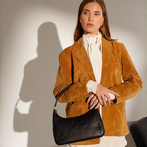 Image of Time Resistance Leather Handbag - Full-Grain Leather Purse for Women - Shoulder Bag Made in Italy
