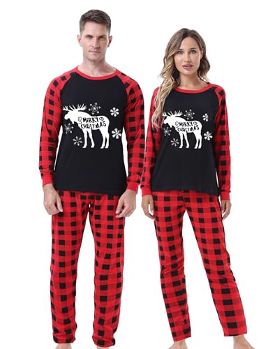Finihen Christmas Couple Pjs Family Matching Christmas Pajamas For Men And Women's Clothes Comfortable Sleepwear