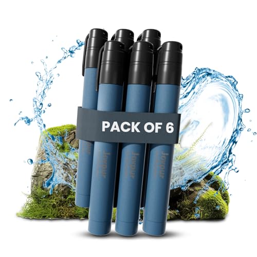 Joypur Paille Filtrante de Survie- Purificateur d'Eau pour Randonnée Camping Bushcraft - Filtre à Eau de Poche,Accessoires Survivalisme Equipement Kit.