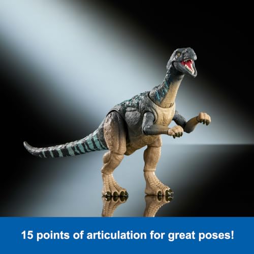 Image of Mattel Jurassic World Hammond Collection Dinosaur Action Figure Mussaurus, Premium Design with Realistic Eyes, 15 Articulated Joints & Extra Feet