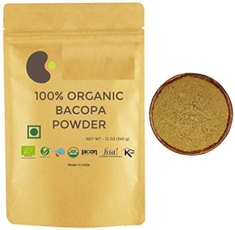 AK N.a.t.u.r.e's V.e.l.v.e.t B.r.a.h.m.i P.o.w.d.e.r B.a.c.o.p.a m.o.n.n.i.e.r.i 250g - Produto Ayurvédico de Uso Familiar e Eficaz