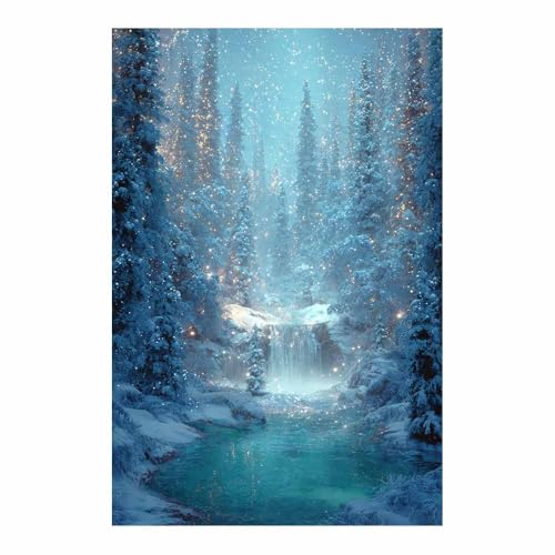 Tableau decoration murale salon moderne en toile bleue sans cadre 70x100