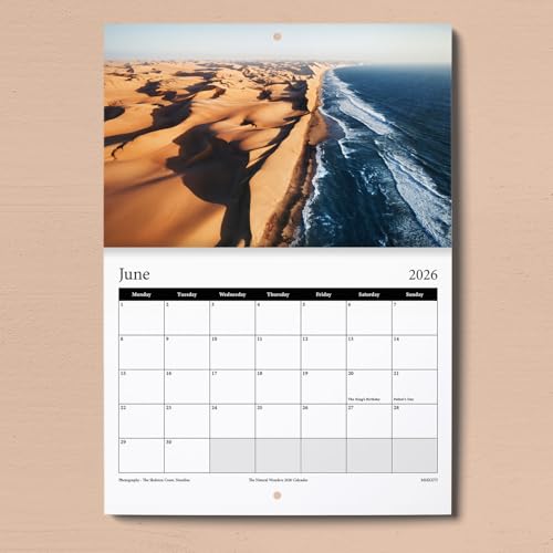2026 Natural Wonders Wall Calendar Featuring Stunning Photography of Natural Wonders From Around The World - Includes All UK & World Holidays & Dates | Perfect Christmas Calendar for Home And Office - Image 5