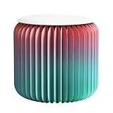Tabouret pliable portable – Chaise artistique en papier kraft nid d'abeille – Forte capacité de charge – Banc à chaussures polyvalent Table d'appoint Table de chevet – Hauteur : 30 cm