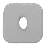 Housoutil Almohada para Perforación de Orejas de Espuma Viscoelástica Gris Cojín con Orificio para Oreja para Dormir de Lado Protector Higiénico para Nuevas Perforaciones y Cuidado de