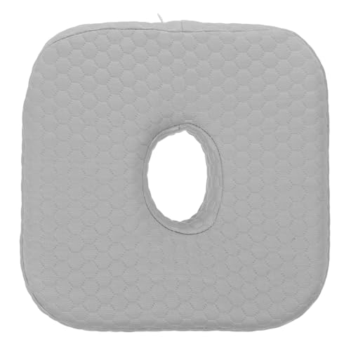 Almohada para perforación de orejas de espuma viscoelástica gris y cojín con orificio Housoutil