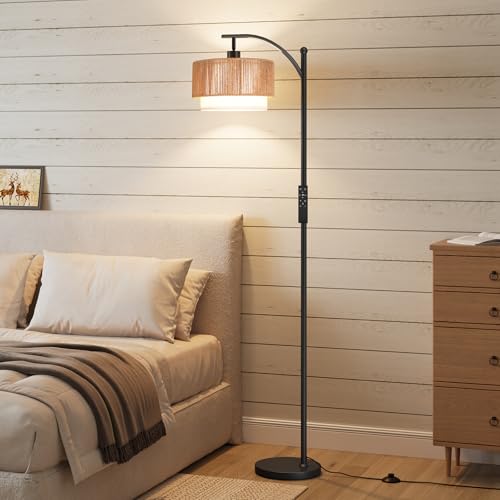 Image of SUNMORY Arc Floor Lamps for Living Room with 12W Remote and Dimmable Bulb
