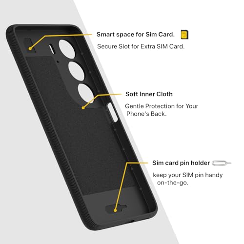 Image of Outlouders Bumper Case for Realme C75 | Full Camera Protection | TPU Soft Flexible Shockproof Back Cover (Black)