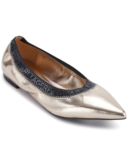 KARL LAGERFELD Paris Women's Shoes Women's Shoe,White Gold, 8