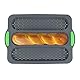 KITDAHOM Baguette-Backform, Baguette-Backblech, aus Silikon mit Belüftungsöffnungen, hitze- und feuchtigkeitsbeständig für einfaches Backen, ideal für Baguettes, Hotdogs und Brot