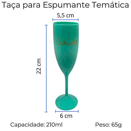 Kit Bolsa p/Gelo Ice Bag 4 Taças Espumante Coloridas 210 ml