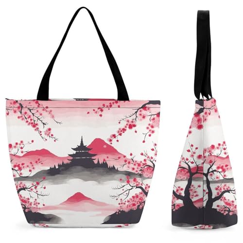 Sac de voyage Mount Fuji et cerise idéal pour vos journées shopping et escapades