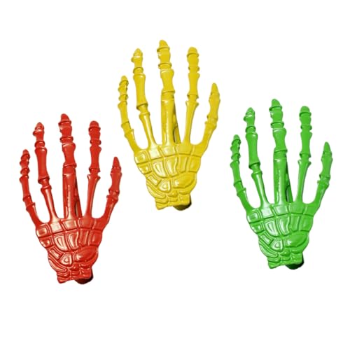 Gogogmee Lot De 3 Barrettes À Cheveux Gothiques En Forme De Tête De Mort En Alliage Style Squelette Pour Filles Tendance Halloween