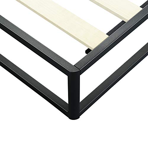 Sleeplace Svc09Bx01K Dura Metal Platform Bed Frame-Wooden Steel Slat Support/Underbed Storage Space, Black，King #TOP5
