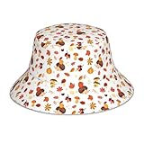 Gorra Cubo Arce Otoñal con Erizo Gorro Pescador Transpirable Bucket Hat Protección UV Gorras Cubo Senderismo para Fiestas Aire Libre