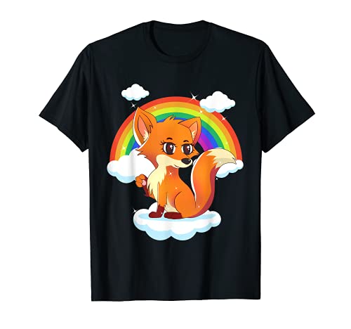 Lgbt pride fox mit regenbogen für gay pride month t-shirt