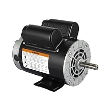AZZUNO 2HP Air Compressor Electric Motor, 115V/230V, 17.3/8.7Amps, 56 Frame 3450RPM, 5/8" Keyed Shaft, 1.88" ShaftLength, Single Phase, CCW
