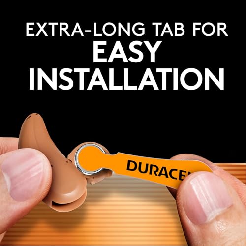 Image of Duracell Size 13 Orange Hearing Aid Batteries, 16 Count, 4-Year Storage