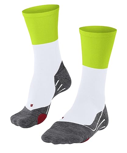 FALKE Unisex Fahrradsocken BC Gravel U So Baumwolle Funktionsmaterial antiblasen 1 Paar, Weiß White 2007, 37-38