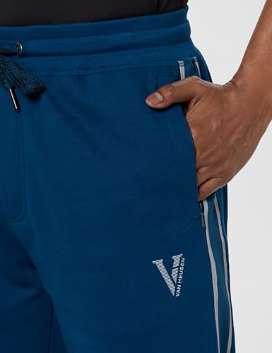 Image of Van Heusen Men's Regular Fit Mid Rise Athleisure Joggers - Drawstring Waist, Side Panel, Twin Pockets