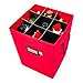 [16 Inch Tall Nutcracker and Figurine Collectibles Storage Boxes] - Large Ornament Bag for Holiday Decor Storage - Great for Storing 9 Carolers, Santa Figure, or Nut Cracker Ornaments