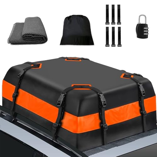 Car Roof Cargo Carrier,15 Cubic Upgrade Waterproof Roof Rack Cargo Bag Soft-Shell Rooftop Cargo Bag Suitable for All Cars,Suitable Suitable for All Cars Camping Storage Bag