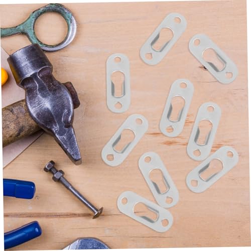 Image of 20pcs Metal Keyhole Hanging Brackets for Mirrors and Picture Frames Heavy Duty Wall Mount Hardware Screws for Home Decoration and Secure Display