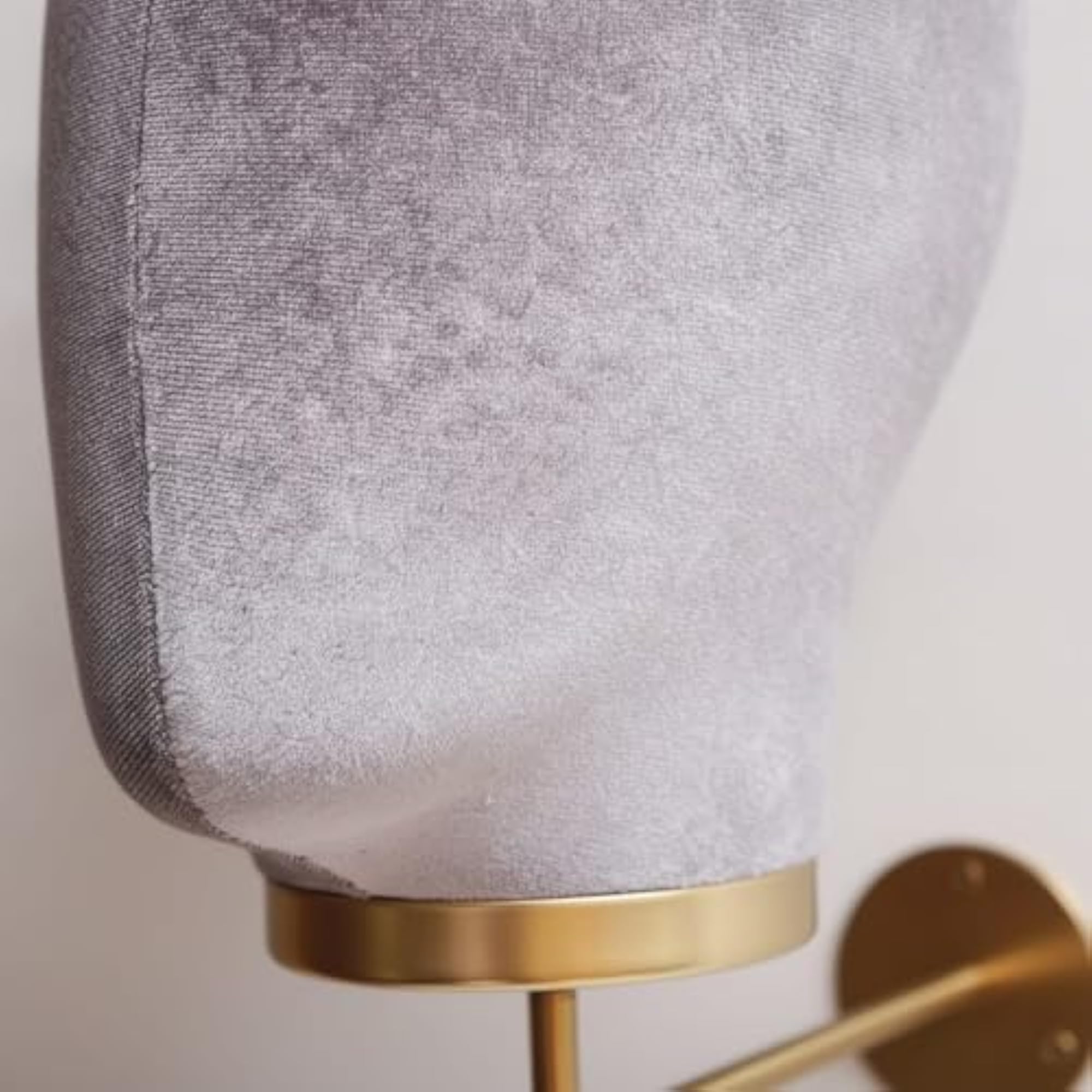 Wall Mounted Velvet-Covered Head Display Stand