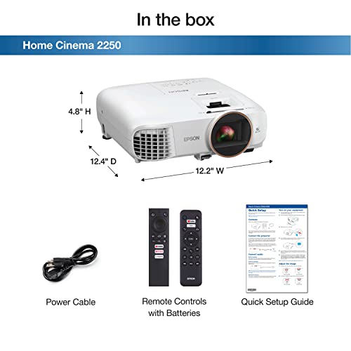 Image of Epson Home Cinema 2250 3LCD Full HD 1080p Projector with Android TV, Streaming Projector, Home Theater Projector, 10W Speaker, Image Enhancement, 70,000:1 Contrast Ratio, HDMI