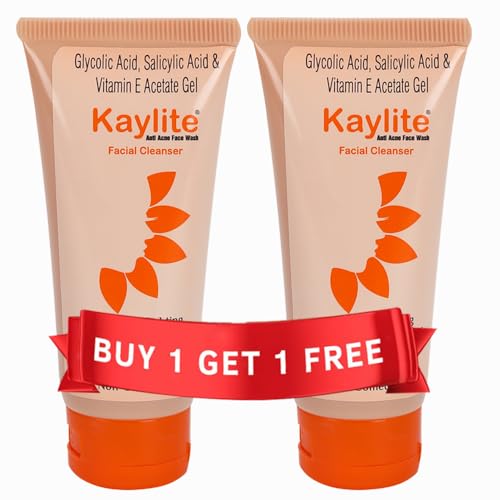 Image of Kaylite Facial Cleanser | Anti Acne Face Wash | Salicylic Acid and Vitamin E-Acetate Gel, Oil Free for Women and Men(Pack of 2) 120 ML