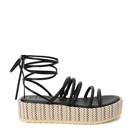 BEACH by Matisse Womens Eli Ankle Strap Platform Casual Sandals Casual Low Heel 1-2" - Black2