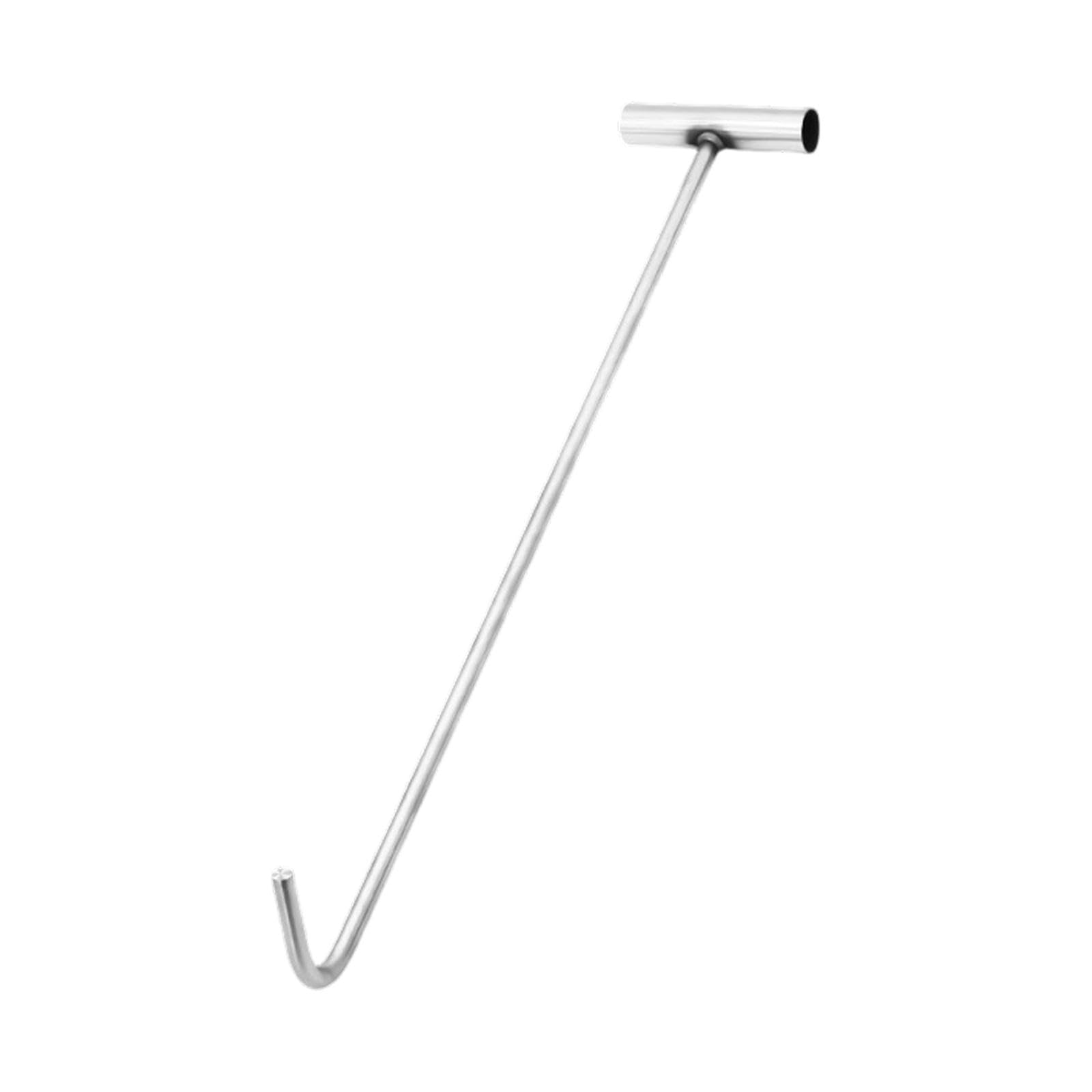 Gancho para alcantarilla de acero inoxidable herramienta para levantar tapas de registro