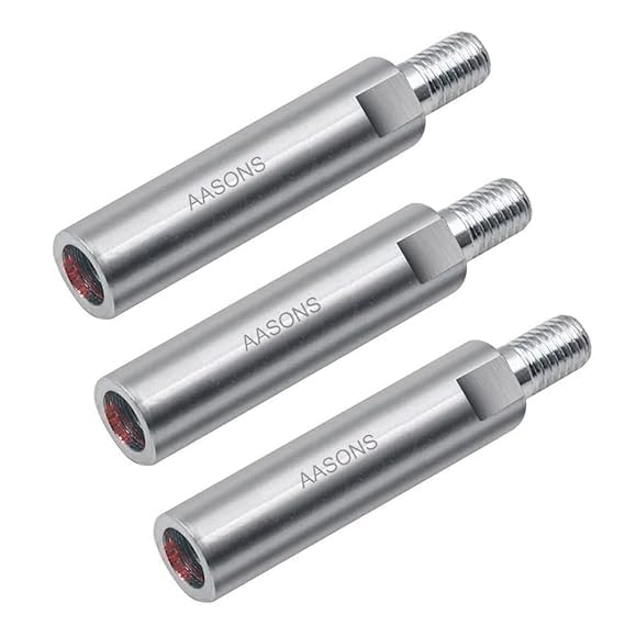 AASONS 100mm Long 4” Inch Angle Grinder Extension Connecting Rod Adapter Rotary Shaft, Polishing Accessories M10 To M10 Adapter 4 Inch Length (Pack Of 3)-picture-43