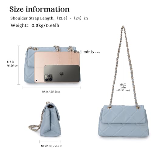 Image of Gladdon Quilted Crossbody Purses for Women Small Ladies Shoulder Bags with Chain Trendy Clutch Purse Cute Designer Bag