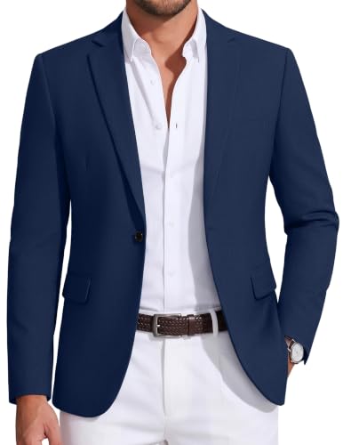 Image of COOFANDY Mens Sport Coat Casual Blazer One Button Business Suit Jacket