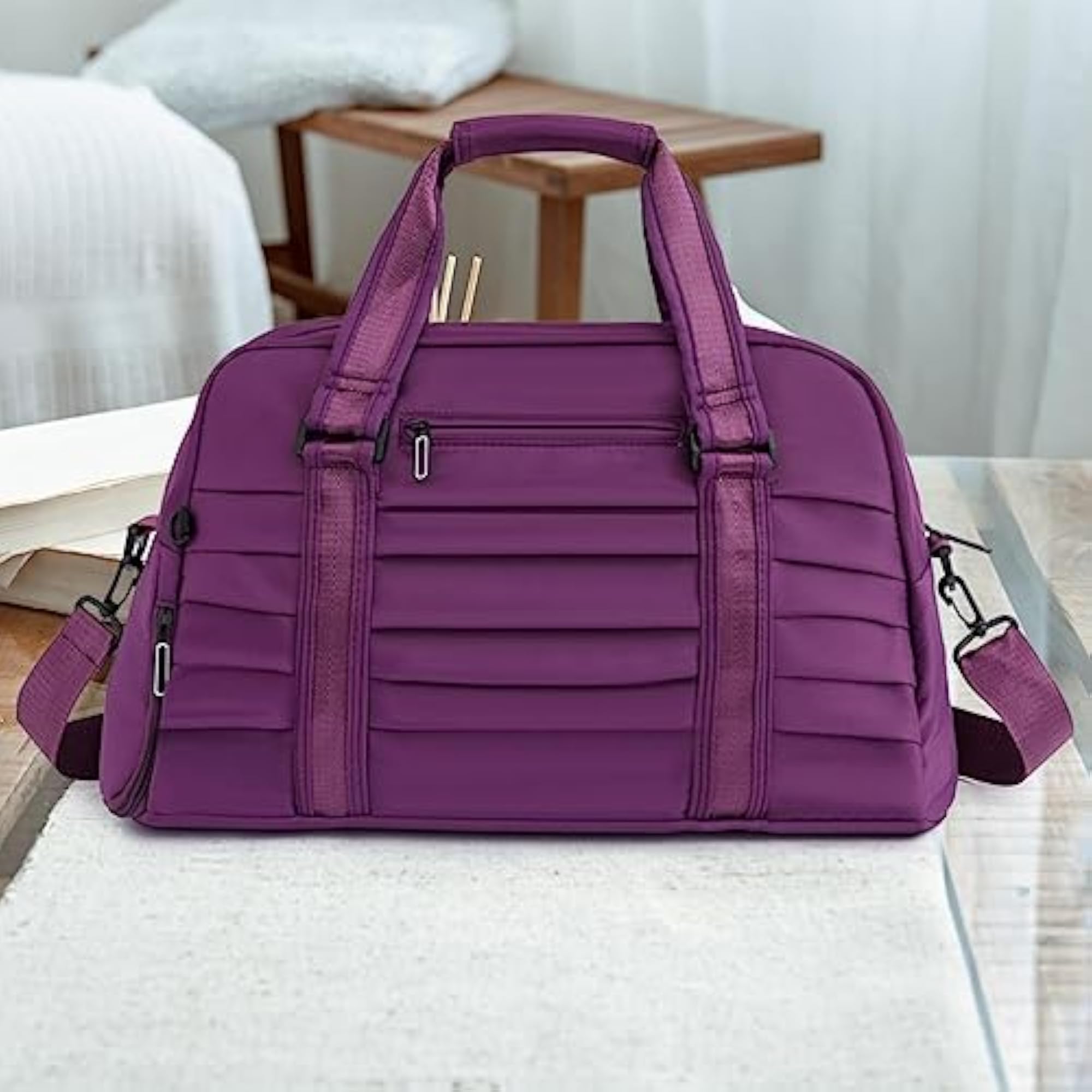 Multipurpose Portable Sports Gym Duffle Bag, Purple