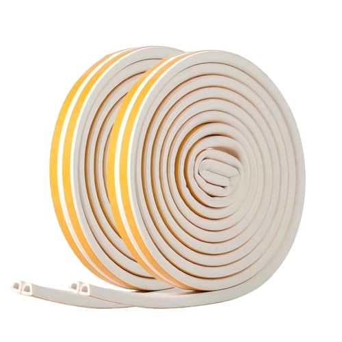 Door Weather Stripping，Weather Stripping Tape，Self Adhesive Foam Seal Strip Weatherstripping for Doors Frame and Windows Gaps, Weatherstrip Anti-Collision D Type Door Seal Strip