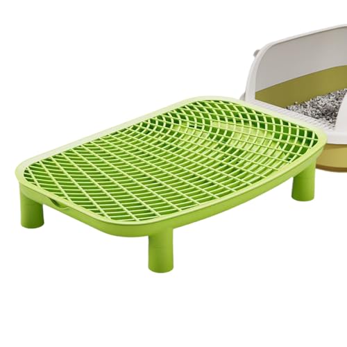 猫用トイレスロープ ? 二重表面砂防止マット、高い足のプラットフォーム |軽量で洗える階段デザイン機能、バルコニー寮の学習スペース向けの耐久性のあるペットアクセサリーソリューション