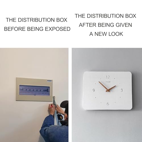 Cubierta de panel eléctrico de pared para ocultar contadores con reloj funcional 2