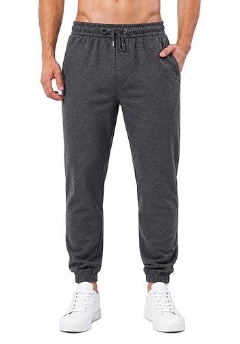 Image of NOROZE Mens Fleece Jogging Bottoms Pants, Sizes S-3XL Charcoal