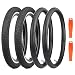 2er-Pack Fahrradreifen 20X2.125 Fahrradmantel 30TPI Faltbar Bike Tires + 2er-Pack 20 Zoll Schlauch AV32mm Ventil kompatibel 20x2.10-2.25 Tires und Tubes