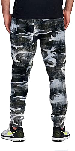 Image of ProGo Men's Casual Jogger Sweatpants Basic Fleece Marled Jogger Pant Elastic Waist