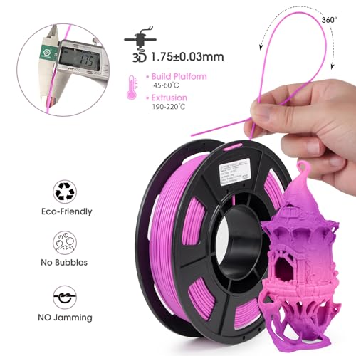 Image of iSANMATE Matte PLA+ 3D Printer Filament 1.75mm, Gradient Macaron PLA+ Rainbow, Matte PLA Plus Filament, Dimensional Accuracy + /- 0.03mm, 250g x 4 Spools