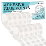 ALLFUN 1000 Pieces Clear Glue Points Dots Double Sided Adhesive Removable for Balloons Craft Sticky
