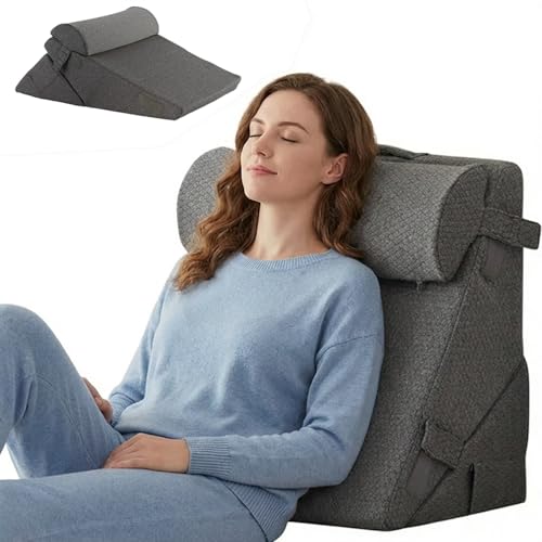 Listado de Un par de almohadas favoritos de las personas. 44 Unicame Almohada Triangular,Almohadas Ortopédicas en Cuña,Almohada Antireflujo Adulto,para Soporte de Espalda,Antireflujo Adulto Ajustables,Alivia Cuello, Espalda,Reflujo y...