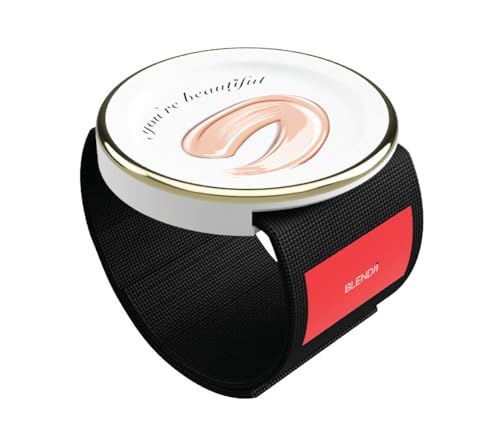 Blendii Makeup Palette Mixer Tray - Hands Free Porcelain Makeup Foundation Palette with Adjustable Hand Strap - Makeup Artist Kit Essentials - 3