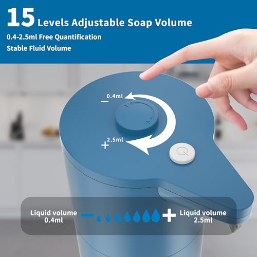 Automatic Soap Dispenser Touchless,Simple Physical Adjustment Hand Soap Dispenser,Low Battery Consumption Dish Soap Dispenser Kitchen Bathroom,Hands Free Auto Soap Dispenser - Image 2